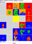 Hovering over a piece will show you where it can move and what pieces it can take.
  Most pieces can only move one space in the cardinal directions.  Looks like that wizard is trapped.